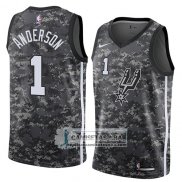 Camiseta Spurs Kyle Anderson Ciudad 2018 Gris