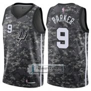 Camiseta Spurs Parker Ciudad 2017-18 Gris