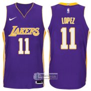 Camiseta Autentico Lakers Lopez 2017-18 Violeta