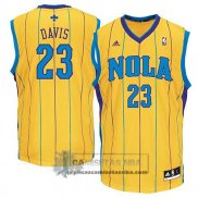 Camiseta Historic New Orleans Hornets Davis Amarillo