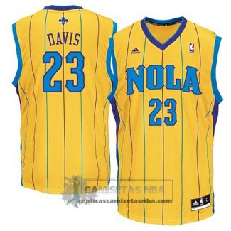 Camiseta Historic New Orleans Hornets Davis Amarillo