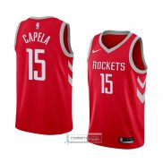 Camiseta Houston Rockets Clint Capela Icon 2018 Rojo