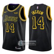 Camiseta Lakers Brandon Ingram Ciudad 2017-18 Negro