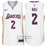 Camiseta Lakers Lonzo Ball 2017-18 Blanco
