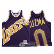 Camiseta Los Angeles Lakers Kyle Kuzma Mitchell & Ness Big Face Violeta