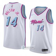 Camiseta Miami Heat Derrick Walton Jr. Ciudad 2018 Blanco