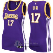 Camiseta Mujer Lakers Lin Purpura