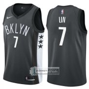 Camiseta Nets Jeremy Lin Statement 2017-18 Negro
