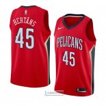 Camiseta New Orleans Pelicans Dairis Bertans Statement 2018 Rojo