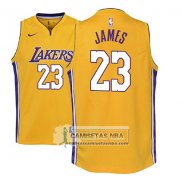Camiseta Nino Lakers Lebron James Icon 2017-18 Amarillo