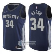 Camiseta Pistons Tobias Harris Ciudad 2017-18 Azul