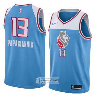Camiseta Sacramento Kings Georgios Papagiannis Ciudad 2018 Azul