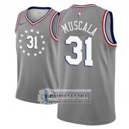 Camiseta 76ers Mike Muscala Ciudad 2018-19 Gris