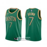 Camiseta Boston Celtics Jaylen Brown Ciudad 2019-20 Verde