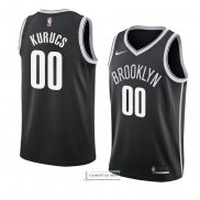 Camiseta Brooklyn Nets Rodions Kurucs Icon 2018 Negro