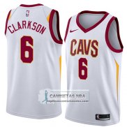 Camiseta Cavaliers Jordan Clarkson Association 2018 Blanco