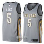 Camiseta Cleveland Cavaliers Rodney Hood Ciudad 2018 Gris