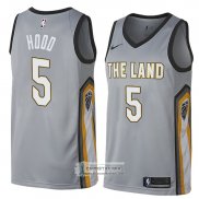 Camiseta Cleveland Cavaliers Rodney Hood Ciudad 2018 Gris