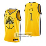 Camiseta Golden State Warriors Damion Lee Earned 2018-19 Amarill