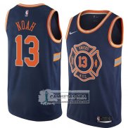 Camiseta Knicks Joakim Noah Ciudad 2018 Azul