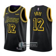 Camiseta Lakers Channing Frye Ciudad 2017-18 Negro