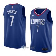 Camiseta Los Angeles Clippers Sam Dekker Icon 2018 Azul