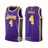 Camiseta Los Angeles Lakers Rajon Rondo NO 4 Statement Edition 2021-22 Violeta