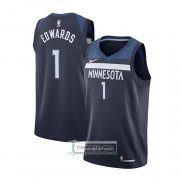 Camiseta Minnesota Timberwolves Anthony Edwards Icon Azul