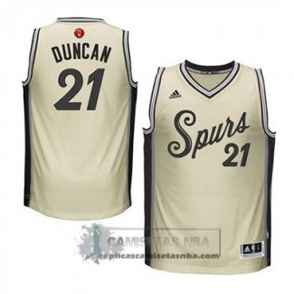 Camiseta Navidad Spurs Duncan 2015 Blanco