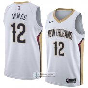 Camiseta New Orleans Pelicans Jalen Jones Association 2018 Blanc