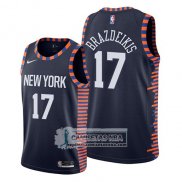 Camiseta New York Knicks Iggy Brazdeikis Ciudad 2019 Azul