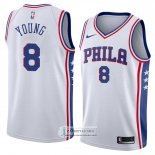 Camiseta Philadelphia 76ers James Young Association 2018 Blanco