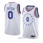 Camiseta Philadelphia 76ers Justin Patton Earned 2018-19 Blanco