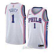 Camiseta Philadelphia 76ers Mike Scott Association 2018 Blanco