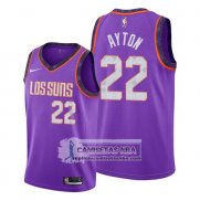 Camiseta Phoenix Suns Deandre Ayton Ciudad Edition Violeta