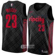 Camiseta Portland Trail Blazers Cj Wilcox Ciudad 2018 Negro