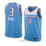 Camiseta Sacramento Kings Yogi Ferrell Ciudad 2018-19 Azul