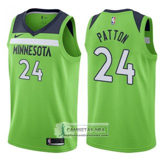 Camiseta Timberwolves Justin Patton Statement 2017-18 Verde