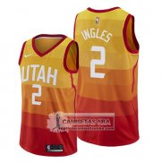Camiseta Utah Jazz Joe Ingles Ciudad Edition Naranja