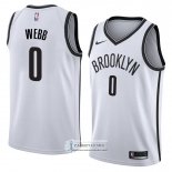 Camiseta Brooklyn Nets James Webb Association 2017-18 Blanco