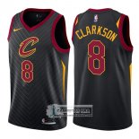 Camiseta Cavaliers Jordan Clarkson Statement 2017-18 Negro
