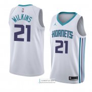 Camiseta Charlotte Hornets Isaiah Wilkins Association 2018 Blanc