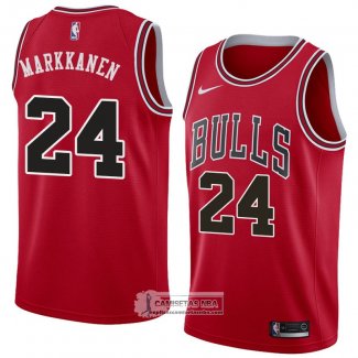 Camiseta Chicago Bulls Lauri Markkanen Icon 2018 Rojo
