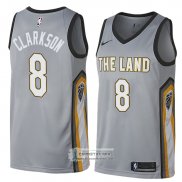 Camiseta Cleveland Cavaliers Jordan Clarkson Ciudad 2018 Gris