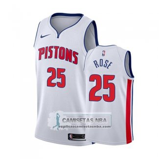 Camiseta Detroit Pistons Derrick Rose Association 2018-19 Blanco