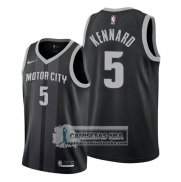 Camiseta Detroit Pistons Luke Kennard Ciudad Edition Negro