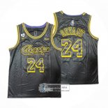 Camiseta Los Angeles Lakers Kobe Bryant NO 24 Crenshaw Black Mamba Negro
