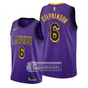 Camiseta Los Angeles Lakers Lance Stephenson Ciudad 2019 Violeta