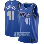 Camiseta Mavericks Dirk Nowitzki 2017-18 Azul