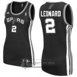 Camiseta Mujer Spurs Leonard Negro